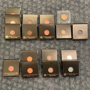 17 ABH eyesdw singles, custom ABH 8 eyeshadow palette, morphe empty palete